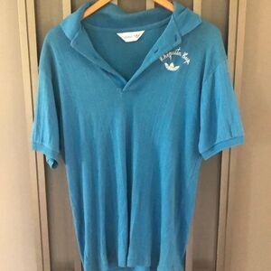 Vintage Adidas Chiquita, cup polo T-shirt, blue L